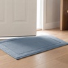 Madison Park Sanctuary 100% Cotton Non-Slip Bath Rug for Bathroom, Bedroom & Entryway, 20×32 Inch Low-Profile Soft Absorbent Woven Bathroom Rug, Machine Washable, Sage Green(Blue)