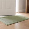 Madison Park Sanctuary 100% Cotton Non-Slip Bath Rug for Bathroom, Bedroom & Entryway, 20×32 Inch Low-Profile Soft Absorbent Woven Bathroom Rug, Machine Washable, Sage Green(Sage Green)