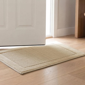 Madison Park Sanctuary 100% Cotton Non-Slip Bath Rug for Bathroom, Bedroom & Entryway, 20×32 Inch Low-Profile Soft Absorbent Woven Bathroom Rug, Machine Washable, Sage Green(Natural)