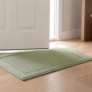 Madison Park Sanctuary 100% Cotton Non-Slip Bath Rug for Bathroom, Bedroom & Entryway, 20×32 Inch Low-Profile Soft Absorbent Woven Bathroom Rug, Machine Washable, Sage Green(Sage Green)
