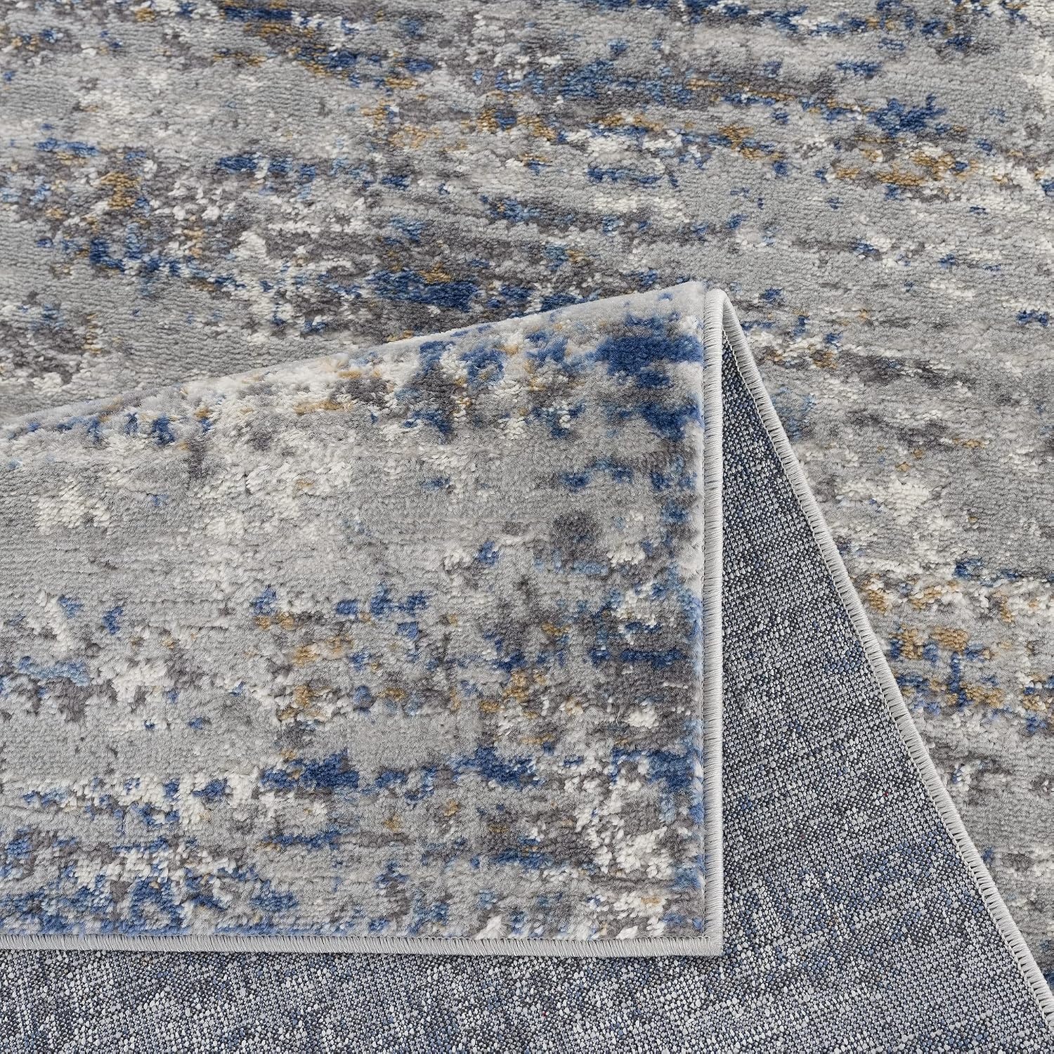 image:imageMadison Park Harley Woven Turkish Area Rugs for Living Room Indoor Dining Accent Modern Home Dcor Ultra Soft Floor Carpets for Dining Room 711W x 10L Abstract BlueCreamHarley BlueCream