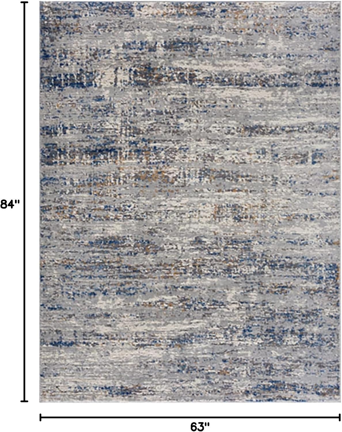 image:imageMadison Park Harley Woven Turkish Area Rugs for Living Room Indoor Dining Accent Modern Home Dcor Ultra Soft Floor Carpets for Dining Room 711W x 10L Abstract BlueCreamHarley BlueCream