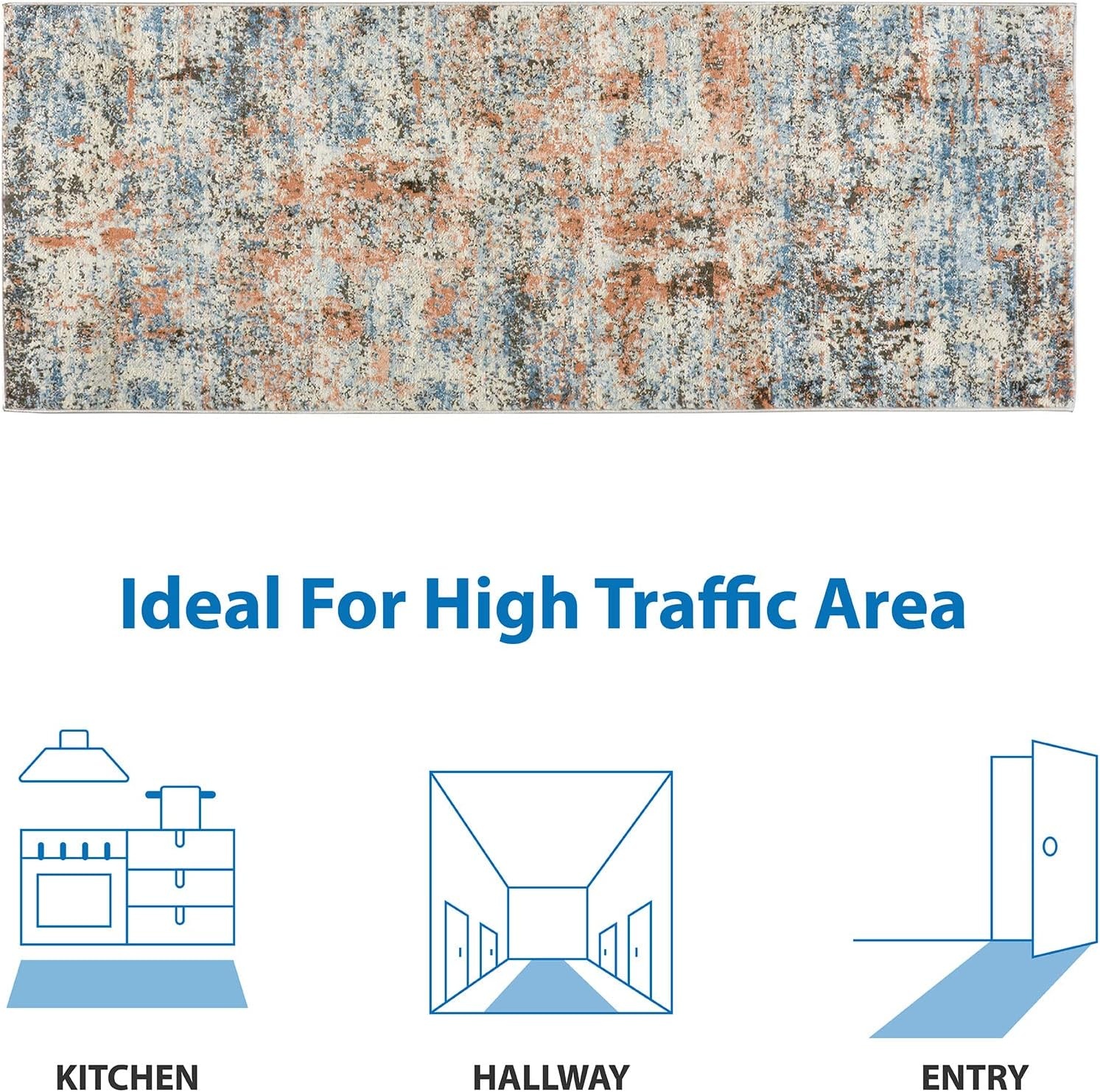 image:imageMadison Park Newport Pegasus Woven Turkish Area Rugs for Living Room Indoor Dining Accent Modern Home Dcor Ultra Soft Floor Carpets for Bedroom 53W x 7L MultiNewport Multi