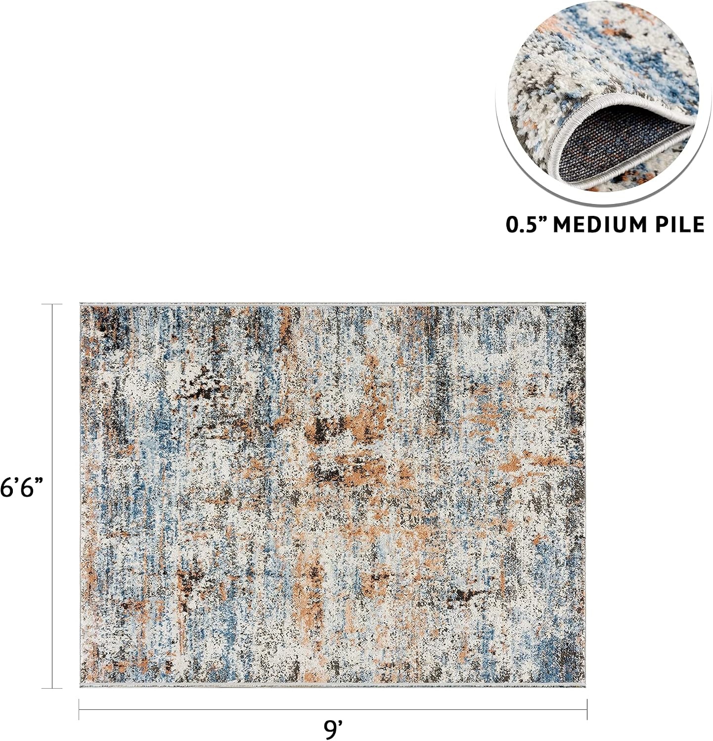 image:imageMadison Park Newport Pegasus Woven Turkish Area Rugs for Living Room Indoor Dining Accent Modern Home Dcor Ultra Soft Floor Carpets for Bedroom 53W x 7L MultiNewport Multi