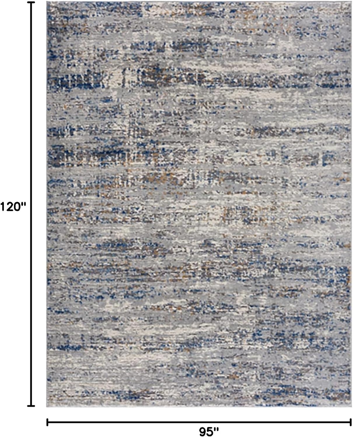 image:imageMadison Park Newport Pegasus Woven Turkish Area Rugs for Living Room Indoor Dining Accent Modern Home Dcor Ultra Soft Floor Carpets for Bedroom 53W x 7L MultiHarley BlueCream