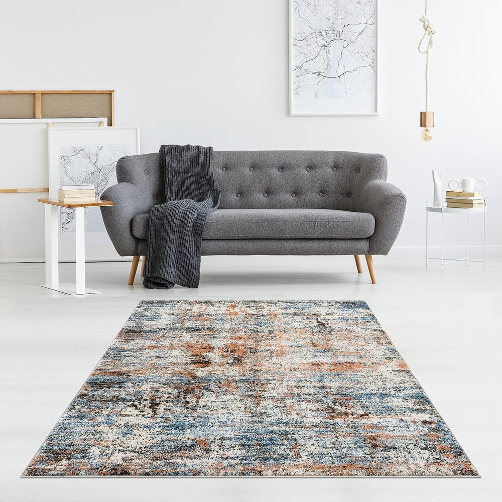 image:imageMadison Park Harley Woven Turkish Area Rugs for Living Room Indoor Dining Accent Modern Home Dcor Ultra Soft Floor Carpets for Dining Room 711W x 10L Abstract BlueCreamNewport Multi