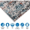 Madison Park Harley Woven Turkish Area Rugs for Living Room, Indoor Dining Accent Modern Home Décor, Ultra Soft Floor Carpets for Dining Room, 7’11″W x 10’L, Abstract Blue/Cream(Newport Multi)