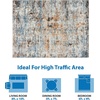Madison Park Harley Woven Turkish Area Rugs for Living Room, Indoor Dining Accent Modern Home Décor, Ultra Soft Floor Carpets for Dining Room, 7’11″W x 10’L, Abstract Blue/Cream(Newport Multi)