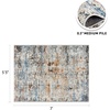 Madison Park Harley Woven Turkish Area Rugs for Living Room, Indoor Dining Accent Modern Home Décor, Ultra Soft Floor Carpets for Dining Room, 7’11″W x 10’L, Abstract Blue/Cream(Newport Multi)