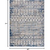 Madison Park Harley Woven Turkish Area Rugs for Living Room, Indoor Dining Accent Modern Home Décor, Ultra Soft Floor Carpets for Dining Room, 7’11″W x 10’L, Abstract Blue/Cream(Harley Blue/Cream)