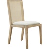 Madison Park Canteberry Dining Chair Set of 2, Solid Wood Frame with Synthetic Cane Back, Upholstered Seat, Farmhouse Dining Chairs with Attached Cushion, Reclaimed Wheat Finish, Easy Assembly