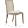 Madison Park Canteberry Dining Chair Set of 2, Solid Wood Frame with Synthetic Cane Back, Upholstered Seat, Farmhouse Dining Chairs with Attached Cushion, Reclaimed Wheat Finish, Easy Assembly