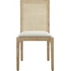 Madison Park Canteberry Dining Chair Set of 2, Solid Wood Frame with Synthetic Cane Back, Upholstered Seat, Farmhouse Dining Chairs with Attached Cushion, Reclaimed Wheat Finish, Easy Assembly