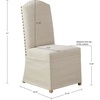 Madison Park Foster Parsons Upholstered Accent Dining Chairs Set of 2, High Back Padded Seat with Nailhead Trim, Skirt, and Solid Wood Legs, Kitchen Furniture, Beige