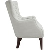 Madison Park Hannah Button Tufted Wing Chair – Modern Accent Chair, Blending Contemporary Lines for Versatile Look. Easy Assembly, Ivory, 30.25″ W x 33″ D x 41.25″ H