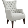 Madison Park Hannah Button Tufted Wing Chair – Modern Accent Chair, Blending Contemporary Lines for Versatile Look. Easy Assembly, Ivory, 30.25″ W x 33″ D x 41.25″ H