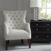 Madison Park Hannah Button Tufted Wing Chair – Modern Accent Chair, Blending Contemporary Lines for Versatile Look. Easy Assembly, Ivory, 30.25″ W x 33″ D x 41.25″ H