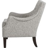 Madison Park Qwen Upholstered Accent Chair with Solid Wood Legs, Button Tufted, Round Arms, Removable Seat Cushion, Transtional, Pipped Padded Cushion Seat Bedroom Lounge Comfy for Reading, Navy(Grey)