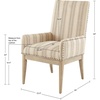 Madison Park Rika Dining Arm Chair Set of 2, Upholstered High-Back Farmhouse Chairs with Track Arms, Bronze Nailhead Trim, Solid Wood Legs, Natural