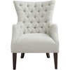 Madison Park Hannah Button Tufted Wing Chair – Modern Accent Chair, Blending Contemporary Lines for Versatile Look. Easy Assembly, Ivory, 30.25″ W x 33″ D x 41.25″ H