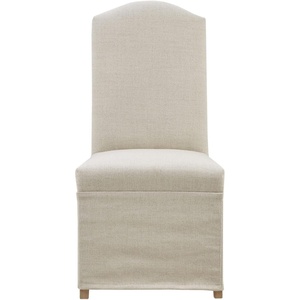 Madison Park Foster Parsons Upholstered Accent Dining Chairs Set of 2, High Back Padded Seat with Nailhead Trim, Skirt, and Solid Wood Legs, Kitchen Furniture, Beige