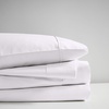 Madison Park 600 TC Cooling Cotton Blend Solid Bed Sheet Set with 16 Inch Deep Pocket, All Season, Soft Bedding-Set, Matching Pillow Case, Full, Blue, 4 Piece(White)