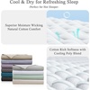 Madison Park 600 TC Cooling Cotton Blend Solid Bed Sheet Set with 16 Inch Deep Pocket, All Season, Soft Bedding-Set, Matching Pillow Case, Full, Blue, 4 Piece(Black)