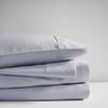 Madison Park 600 TC Cooling Cotton Blend Solid Bed Sheet Set with 16 Inch Deep Pocket, All Season, Soft Bedding-Set, Matching Pillow Case, Full, Blue, 4 Piece(Blue)