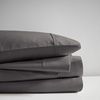 Madison Park 600 TC Cooling Cotton Blend Solid Bed Sheet Set with 16 Inch Deep Pocket, All Season, Soft Bedding-Set, Matching Pillow Case, Full, Blue, 4 Piece(Charcoal)