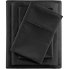 Madison Park 600 TC Cooling Cotton Blend Solid Bed Sheet Set with 16 Inch Deep Pocket, All Season, Soft Bedding-Set, Matching Pillow Case, Full, Blue, 4 Piece(Black)