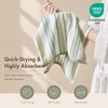 Madison Park Sutton Stripe 6 Piece Cotton Bath Towel Set, Soft Clay | 550 GSM Cotton, Tonal Stripe Jacquard, Quick Dry Absorbent Guest Bathroom Beach Essentials, Housewarming Wedding Gift(Green)