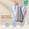 Madison Park Sutton Stripe 6 Piece Cotton Bath Towel Set, Soft Clay | 550 GSM Cotton, Tonal Stripe Jacquard, Quick Dry Absorbent Guest Bathroom Beach Essentials, Housewarming Wedding Gift(Blue)