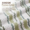 Madison Park Sutton Stripe 6 Piece Cotton Bath Towel Set, Soft Clay | 550 GSM Cotton, Tonal Stripe Jacquard, Quick Dry Absorbent Guest Bathroom Beach Essentials, Housewarming Wedding Gift(Green)