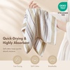Madison Park Sutton Stripe 6 Piece Cotton Bath Towel Set, Soft Clay | 550 GSM Cotton, Tonal Stripe Jacquard, Quick Dry Absorbent Guest Bathroom Beach Essentials, Housewarming Wedding Gift(Neutral)