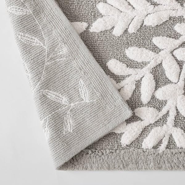 image:imageMadison Park Serene Tufted Bath Rug Cotton Absorbent 21 x 34 Sage GreenGrey