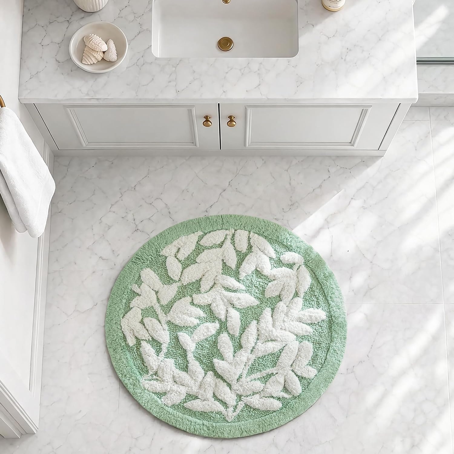 image:imageMadison Park Serene Tufted Bath Rug Cotton Absorbent 21 x 34 Sage GreenSage Green