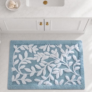 Madison Park Serene Tufted Bath Rug Cotton Absorbent, 21 x 34, Sage Green(Blue)