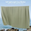 Madison Park 100% Egyptian Cotton Full/Queen Bed Blanket for Summer, Grey(Micro-herringbone Green)