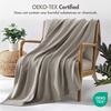 Madison Park 100% Egyptian Cotton Full/Queen Bed Blanket for Summer, Grey(Micro-herringbone Grey)