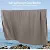Madison Park 100% Egyptian Cotton Full/Queen Bed Blanket for Summer, Grey(Micro-herringbone Grey)