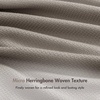 Madison Park 100% Egyptian Cotton Full/Queen Bed Blanket for Summer, Grey(Micro-herringbone Grey)