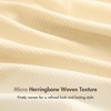 Madison Park 100% Egyptian Cotton Full/Queen Bed Blanket for Summer, Grey(Micro-herringbone Yellow)
