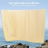Madison Park 100% Egyptian Cotton Full/Queen Bed Blanket for Summer, Grey(Micro-herringbone Yellow)
