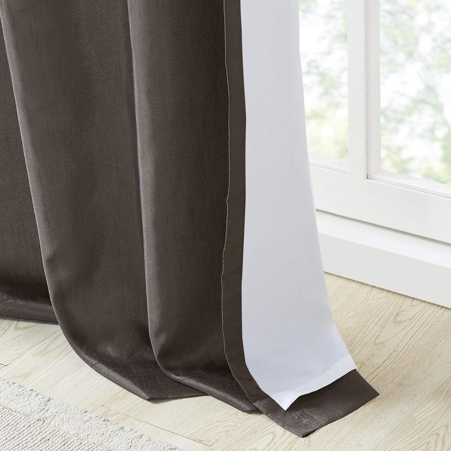 image:imageMadison Park Flora Embroidered Window Curtain Single Panel 50x84 RedRed