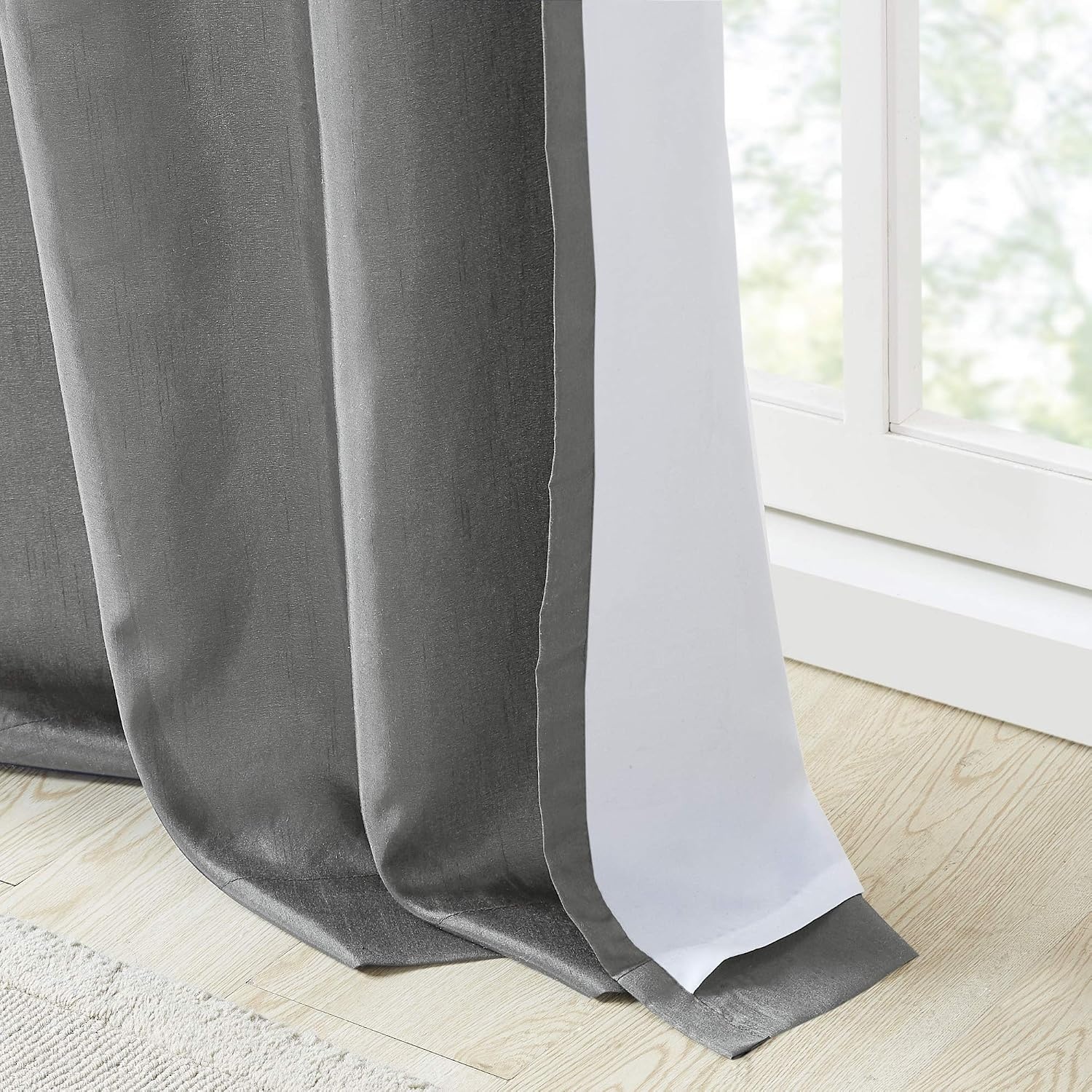 image:imageMadison Park Flora Embroidered Window Curtain Single Panel 50x84 RedYellow