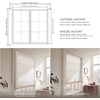 Madison Park Cordless Roman Shades for Indoor Windows, 33″ W x 64″ L, White(Ivory)