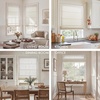 Madison Park Cordless Roman Shades for Indoor Windows, 33″ W x 64″ L, White(Ivory)