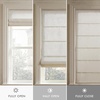 Madison Park Cordless Roman Shades for Indoor Windows, 33″ W x 64″ L, White(Ivory)