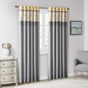 Madison Park Flora Embroidered Window Curtain, Single Panel 50×84 Red(Yellow)