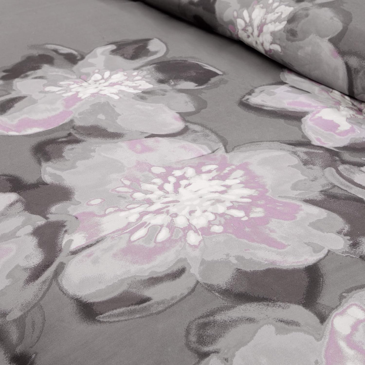 image:imageMadison Park Cotton Floral Duvet Cover Set 3PC FullQueenSerena Grey